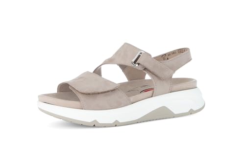 Gabor Damen Riemchensandalen, Frauen Sandalen,Wechselfußbett,sandaletten,sommersandalen,flach,sommerschuhe,freizeitschuhe,leinen,37.5 EU / 4.5 UK von Gabor