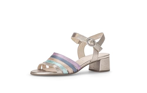 Gabor Damen Riemchensandalen, Frauen Sandalen,freizeitschuhe,offene schuhe,strandschuhe,sandaletten,absatz,pastell multicol.,40 EU / 6.5 UK von Gabor