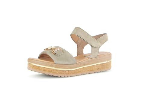 Gabor Damen Riemchensandalen, Frauen Sandalen,Freizeitschuhe,offene Schuhe,Strandschuhe,Sandaletten,Sommersandalen,Schilf (Gold),38 EU / 5 UK von Gabor
