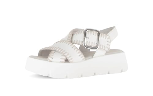 Gabor Damen Riemchensandalen, Frauen Sandalen,offene Schuhe,Strandschuhe,Sandaletten,Sommersandalen,bequem,flach,Latte (Uni),40 EU / 6.5 UK von Gabor