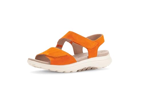 Gabor Damen Riemchensandalen, Frauen Sandalen,offene schuhe,strandschuhe,sandaletten,sommersandalen,bequem,flach,mandarine (Micro),37.5 EU / 4.5 UK von Gabor