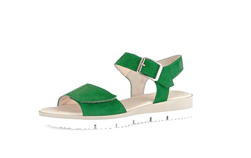 Gabor Damen Riemchensandalen, Frauen Sandalen,offene schuhe,strandschuhe,sandaletten,sommersandalen,bequem,flach,verde,40 EU / 6.5 UK von Gabor