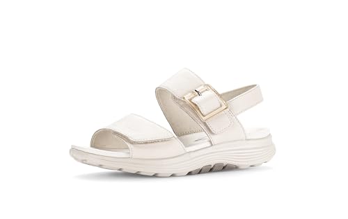 Gabor Damen Riemchensandalen, Frauen Sandalen,Sandaletten,Sommersandalen,bequem,flach,Sommerschuhe,Freizeitschuhe,Creme,37.5 EU / 4.5 UK von Gabor