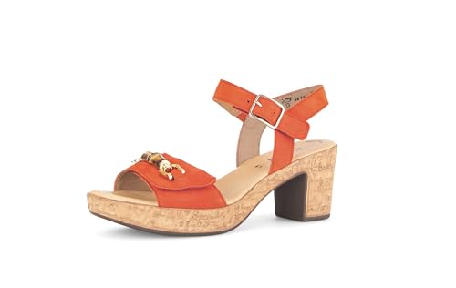 Gabor Damen Riemchensandalen, Frauen Sandalen,sandaletten,sommersandalen,sommerschuhe,freizeitschuhe,offene schuhe,pumpkin (gold),37.5 EU / 4.5 UK von Gabor