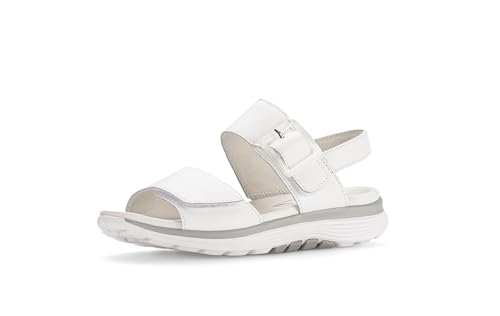 Gabor Damen Riemchensandalen, Frauen Sandalen,sommerschuhe,freizeitschuhe,offene schuhe,strandschuhe,sandaletten,bequem,weiss,38.5 EU / 5.5 UK von Gabor