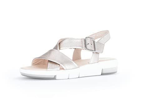 Gabor Damen Riemchensandalen, Frauen Sandaletten,Best Fitting,sandaletten,sommersandalen,flach,women's,lady,ladies,puder,40 EU / 6.5 UK von Gabor