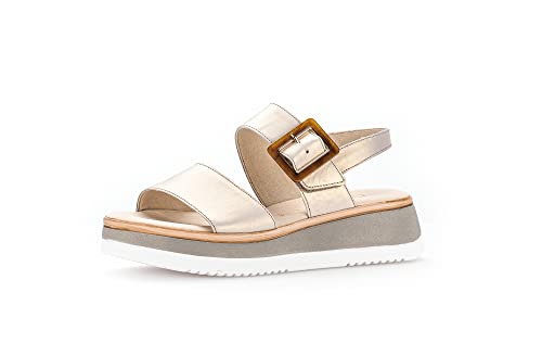 Gabor Damen Riemchensandalen | Frauen Sandalen | Moderate Mehrweite (G) | flach | Sommerschuhe | offene Schuhe | Puder (LDS) | 38 EU - 5 UK von Gabor