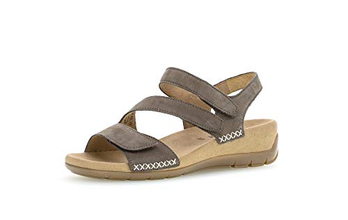 Gabor Damen Sandalen Sandalette Veloursleder Fußbett Bequem Freizeit uni damen sandalette von Gabor