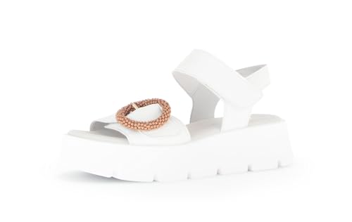Gabor Damen Sandaletten, Frauen Sandalen,Best Fitting,Freizeitschuhe,offene Schuhe,Strandschuhe,Sommersandalen,Latte(Buckle:Natur,41 EU / 7.5 UK von Gabor