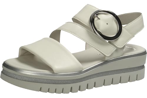Gabor Damen Sandaletten, Frauen Sandalen,Best Fitting,Freizeitschuhe,offene Schuhe,Strandschuhe,Sommersandalen,Latte (Silber),38.5 EU / 5.5 UK von Gabor