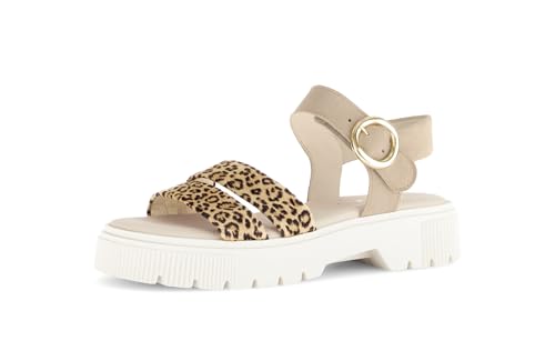 Gabor Damen Sandaletten, Frauen Sandalen,Best Fitting,Leichter Absatz,Sommerschuhe,Freizeitschuhe,offene Schuhe,Natur/Caramel,41 EU / 7.5 UK von Gabor