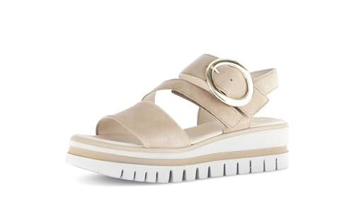 Gabor Damen Sandaletten, Frauen Sandalen,Best Fitting,Sommersandalen,flach,Sommerschuhe,Freizeitschuhe,Strandschuhe,Caramel (Gold),38.5 EU / 5.5 UK von Gabor