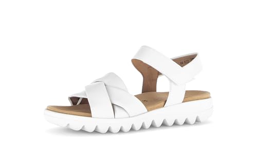 Gabor Damen Sandaletten, Frauen Sandalen,Best Fitting,Strandschuhe,Sommersandalen,bequem,flach,Sommerschuhe,Freizeitschuhe,Weiss,37 EU / 4 UK von Gabor