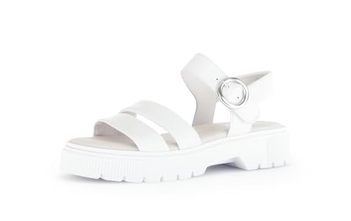 Gabor Damen Sandaletten, Frauen Sandalen,Best Fitting,offene Schuhe,Strandschuhe,Riemchensandalen,elegant,Leichter Absatz,Weiss,39 EU / 6 UK von Gabor