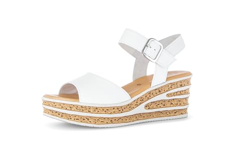 Gabor Damen Sandaletten, Frauen Sandalen,Best Fitting,offene Schuhe,Strandschuhe,Sommersandalen,bequem,flach,Weiss (So.Kalk),43 EU / 9 UK von Gabor
