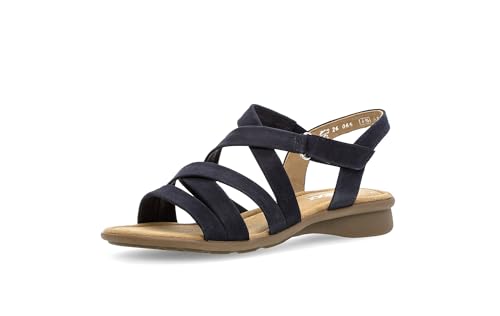 Gabor Damen Sandaletten, Frauen Sandalen,Leichte Mehrweite (G),offene Schuhe,Strandschuhe,Sommersandalen,bequem,flach,Blue,37.5 EU / 4.5 UK von Gabor