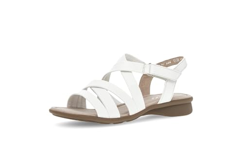 Gabor Damen Sandaletten, Frauen Sandalen,Leichte Mehrweite (G),offene Schuhe,Strandschuhe,Sommersandalen,bequem,flach,Weiss,42 EU / 8 UK von Gabor