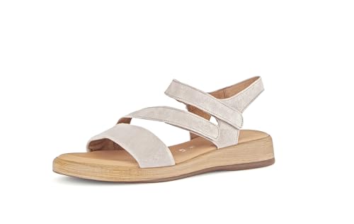 Gabor Damen Sandaletten, Frauen Sandalen,Moderate Mehrweite (G),Sommerschuhe,Freizeitschuhe,offene Schuhe,Muschel (S.Holz),39 EU / 6 UK von Gabor