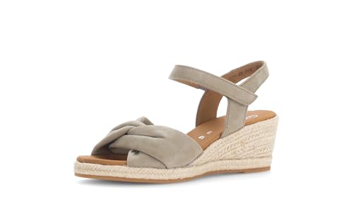 Gabor Damen Sandaletten, Frauen Sandalen,Moderate Mehrweite (G),Sommerschuhe,Freizeitschuhe,offene Schuhe,Schilf (Jute),37.5 EU / 4.5 UK von Gabor
