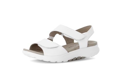 Gabor Damen Sandaletten, Frauen Sandalen,Strandschuhe,Sommersandalen,bequem,flach,Sommerschuhe,Freizeitschuhe,Weiss (Micro),42 EU / 8 UK von Gabor