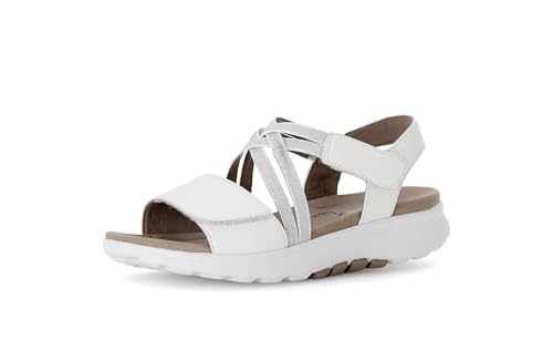 Gabor Damen Sandaletten, Frauen Sandalen,offene Schuhe,Strandschuhe,Sommersandalen,bequem,flach,Sommerschuhe,Weiss (Micro),38 EU / 5 UK von Gabor