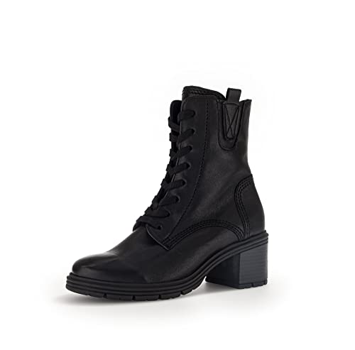 Gabor Damen Schnürstiefeletten, Frauen Schnürboots,Wechselfußbett,Moderate Mehrweite (G),uebergangsschuhe,schwarz (Micro),41 EU / 7.5 UK von Gabor