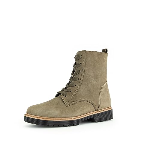 Gabor Damen Schnürstiefeletten, Frauen Stiefeletten,Wechselfußbett,Moderate Mehrweite (G),Kurzstiefel,Oliv (Micro),39 EU / 6 UK von Gabor