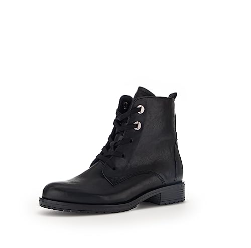 Gabor Damen Schnürstiefeletten, Frauen Stiefeletten,Wechselfußbett,Moderate Mehrweite (G),Kurzstiefel,schwarz (Mel.),41 EU / 7.5 UK von Gabor