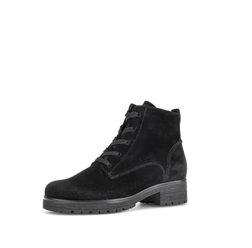 Gabor Damen Schnürstiefeletten, Frauen Stiefeletten,Wechselfußbett,Moderate Mehrweite (G),Booties,halbstiefel,schwarz (Mel.),39 EU / 6 UK von Gabor