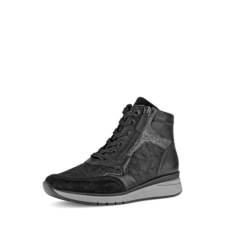 Gabor Damen Schnürstiefeletten, Frauen Stiefeletten,halbstiefel,Kurzstiefel,uebergangsschuhe,uebergangsstiefel,schwarz/anthr(Mic),38.5 EU / 5.5 UK von Gabor