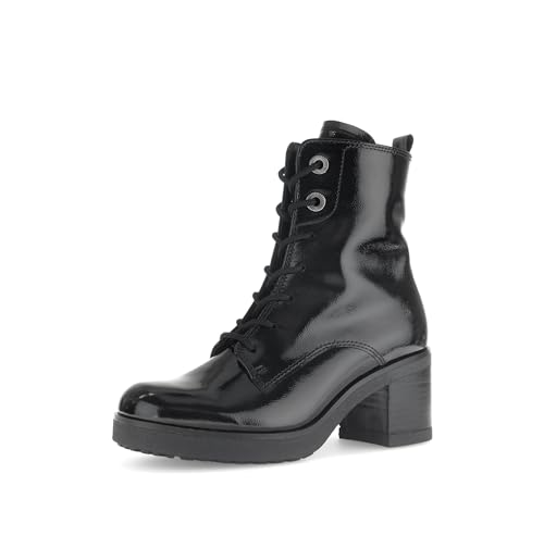 Gabor Damen Schnürstiefeletten, Frauen Stiefeletten,halbstiefel,Kurzstiefel,uebergangsschuhe,uebergangsstiefel,schwarz (Micro),38 EU / 5 UK von Gabor