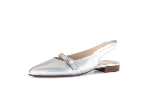 Gabor Damen Slingpumps, Frauen Absatzschuhe,Court Shoes,Slingback,knöchelriemchen,high Heels,Heels,hochhackige Schuhe,Silber,36 EU / 3.5 UK von Gabor