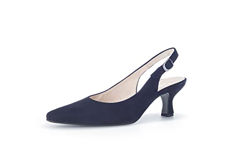 Gabor Damen Slingpumps, Frauen Absatzschuhe,slingback,leder,knöchelriemchen,büro-pumps,office,bequem,elegant,high heels,atlantik,37 EU / 4 UK von Gabor