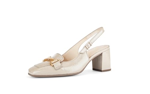 Gabor Damen Slingpumps, Frauen Absatzschuhe,slingback,leder,knöchelriemchen,büro-pumps,office,bequem,elegant,heels,desert (gold),39 EU / 6 UK von Gabor