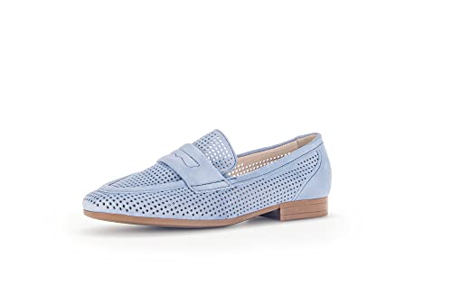 Gabor Damen Slipper, Frauen Halbschuhe,Moderate Mehrweite (G),Schlupfschuhe,schluepfschuhe,Mokassins,Slip-ons,Azur (perf.),40.5 EU / 7 UK von Gabor