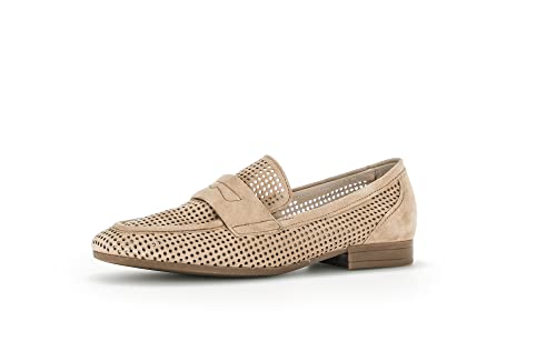 Gabor Damen Slipper, Frauen Halbschuhe,Moderate Mehrweite (G),Schlupfschuhe,schluepfschuhe,Mokassins,Slip-ons,Caramel (perf.),38.5 EU / 5.5 UK von Gabor