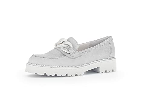 Gabor Damen Slipper, Frauen Halbschuhe,Mokassins,Slip-ons,Slides,Schlupfschuhe,schluepfschuhe,Loafer,lightgrey (Uni),40.5 EU / 7 UK von Gabor