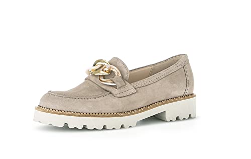 Gabor Damen Slipper, Frauen Halbschuhe,Schlupfschuhe,schluepfschuhe,Mokassins,Slip-ons,Slides,Loafer,Silk (beige-Kombi),40 EU / 6.5 UK von Gabor