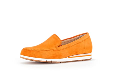 Gabor Damen Slipper, Frauen Halbschuhe,Wechselfußbett,Moderate Mehrweite (G),Slipper,Slip-ons,Schlupfschuhe,Loafer,Mandarine,39 EU / 6 UK von Gabor