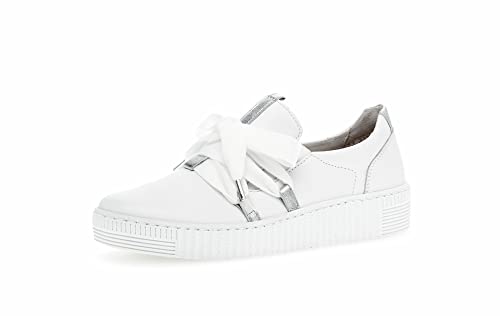 Gabor Damen Slipper, Frauen Halbschuhe,Wechselfußbett,Mokassins,Slip-ons,Slides,Schlupfschuhe,schluepfschuhe,Weiss/Silber (Ice),35.5 EU / 3 UK von Gabor