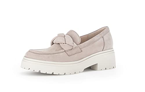 Gabor Damen Slipper, Frauen Halbschuhe,Wechselfußbett,Schlupfschuhe,schluepfschuhe,Loafer,Mokassins,Slip-ons,leinen (Creme),37.5 EU / 4.5 UK von Gabor