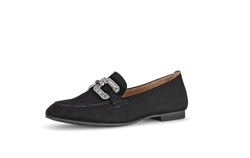 Gabor Damen Slipper, Frauen Slip On,Halbschuhe,Slides,Schlupfschuhe,schluepfschuhe,Loafer,Slip-ons,modisch,schwarz(Altsilber),42.5 EU / 8.5 UK von Gabor