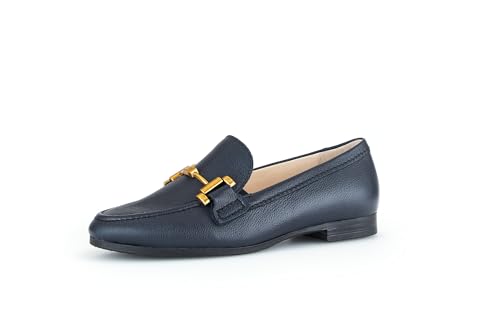 Gabor Damen Slipper, Frauen Slip On,Leichte Mehrweite (G),Mokassins,Halbschuhe,Slides,Schlupfschuhe,Loafer,Ocean (goldmatt),40 EU / 6.5 UK von Gabor