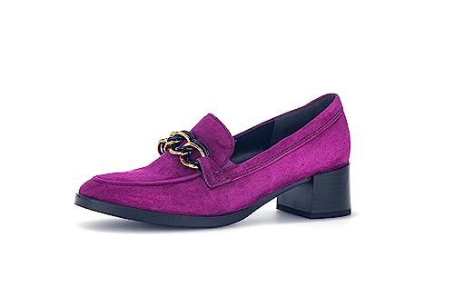 Gabor Damen Slipper, Frauen Slip On,Moderate Mehrweite (G),College Schuhe,Businessschuhe,Mokassins,Halbschuhe,Malve(schw+dkgold),38.5 EU / 5.5 UK von Gabor