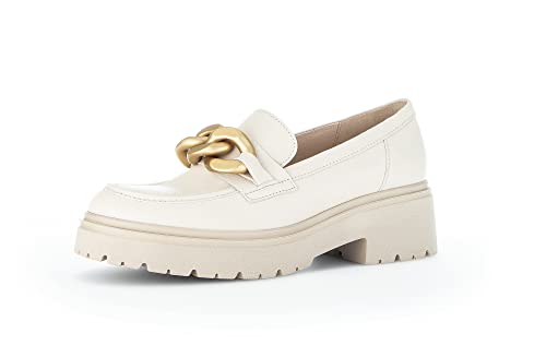 Gabor Damen Slipper, Frauen Slip On,Wechselfußbett,Best Fitting,Mokassins,Halbschuhe,Schlupfschuhe,Loafer,Panna (Gold matt),37.5 EU / 4.5 UK von Gabor