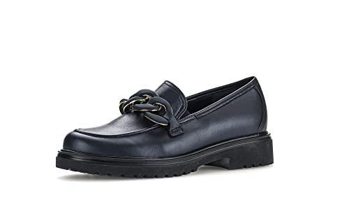 Gabor Damen Slipper, Frauen Slip On,Wechselfußbett,Komfortable Mehrweite (H),Mokassins,Halbschuhe,Loafer,Ocean (Uni+Blush),42.5 EU / 8.5 UK von Gabor