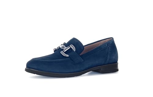 Gabor Damen Slipper, Frauen Slip On,Wechselfußbett,Moderate Mehrweite (G),Mokassins,Halbschuhe,Slides,Loafer,dk-Blue (CDF matt),40.5 EU / 7 UK von Gabor