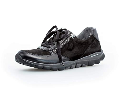 Gabor Damen Sport-Halbschuh 36.968, Frauen Low-Top Sneaker,Halbschuh,Schnürschuh,Strassenschuh,Business,Freizeit,schwarz,42 EU / 8 UK von Gabor