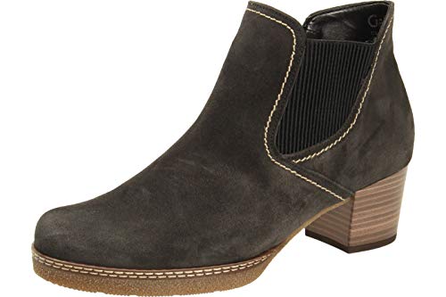 Gabor Damen Stiefeletten, Frauen Ankle Boots,Comfort-Mehrweite,Reißverschluss,Optifit- Wechselfußbett, Women's,Dark-Grey(S.n/Mic),40 EU / 6.5 UK von Gabor