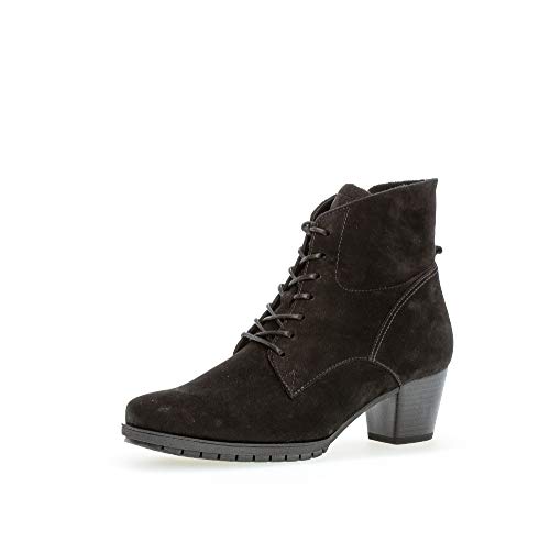 Gabor Damen Stiefeletten, Frauen Schnürstiefelette,COMFORT-Mehrweite,Reißverschluss, feminin elegant women's women,schwarz (Micro),38 EU / 5 UK von Gabor